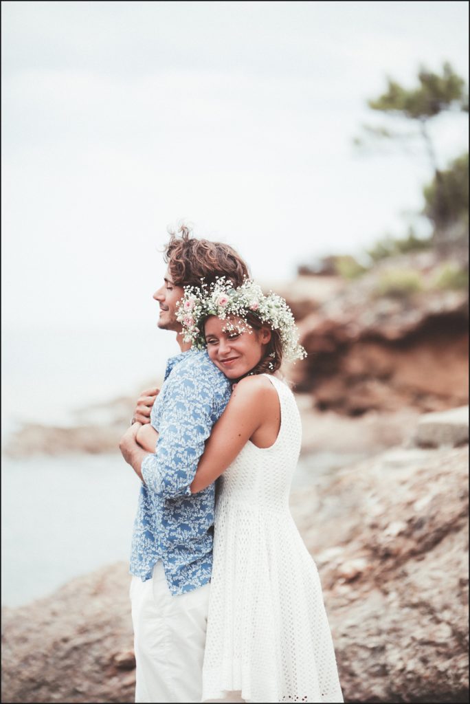 Mariage au Rayol Canadel photo plage pramousquier