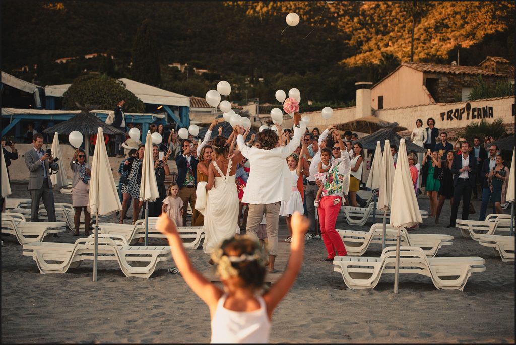 Mariage au Rayol Canadel arrivée tropicana club