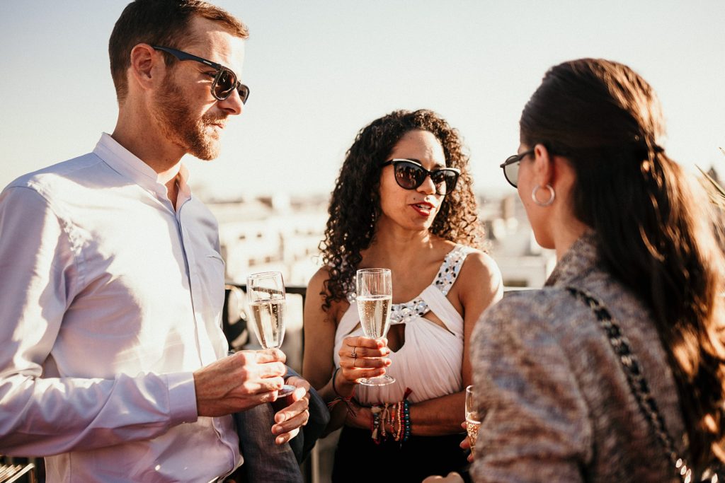 Mariage Rooftop Paris photo de mariage cocktail rooftop paris