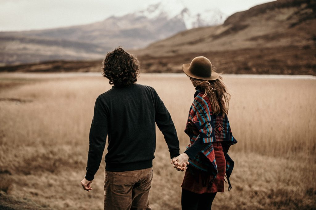 Wedding photographer Scotland walking around engol